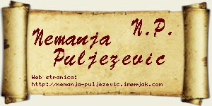 Nemanja Puljezević vizit kartica
